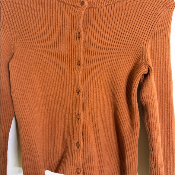 Sezane Mahogany Cardigan Sweater L (See Listing) - Picture 3 of 5